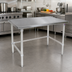 Thumbnail image #2 for John Boos Stallion 48 x 36 Inch 14-Gauge 300 Series Stainless Steel Flat Top Work Table with Safety Edge