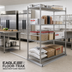 Thumbnail image #2 for Eagle Floor-Trak Single-Deep Floor Track Kit for Wire Shelving, 8 Ft., Anodized Aluminum