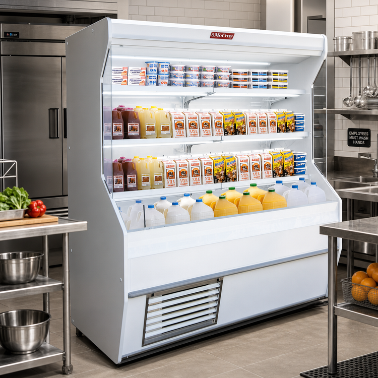 Product image #2 for Howard-McCray 32E Series 74-Inch Dairy Open Merchandiser, Open Front, Remote Refrigeration, LED Lighting