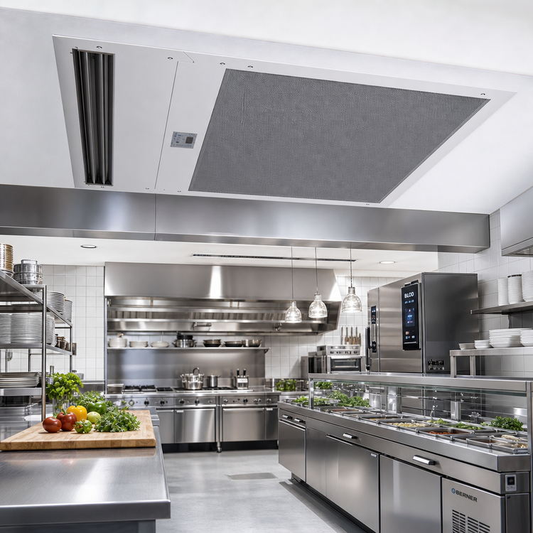 Product image #2 for Berner Architectural Recessed 12 Ambient Air Curtain, 144 Inches Wide, 4 x 1/2 HP Motors