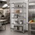 Thumbnail image #2 for Eagle Group 5-Tier Stationary Wire Shelving Starter Unit, 48W x 21D x 74H, Chrome-Plated