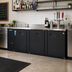 Thumbnail image #2 for Everest Refrigeration EBB90 Three-Section Back Bar Refrigerator, 89-1/4 Inch Wide, 32 Cu. Ft., Black Vinyl