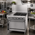 Thumbnail image #2 for Titan JTRH-2-2HT-36C 36-Inch Heavy Duty Gas Range with (2) Open Burners, (2) Hot Tops, and Convection Oven Base