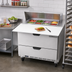 Thumbnail image #3 for Beverage Air SPED36HC-08C-2 One-Section Stainless Steel Sandwich Prep Table with Drawers, 36