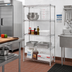Thumbnail image #2 for Metro Super Erecta Super Adjustable 4-Shelf Chrome-Plated Wire Shelving Starter Unit, 24 Inches W x 18 Inches D x 63 Inches H