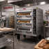 Thumbnail image #2 for BakeMax Double Pan Wide 2-Deck Electric Artisan Stone Deck Oven, 4 Full-Size Pan Capacity