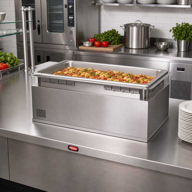 Product image #2 for Hatco HWBLI-43D Drop-In Rectangular Insulated Heated Well with Drain, 4/3 Size Pan Capacity