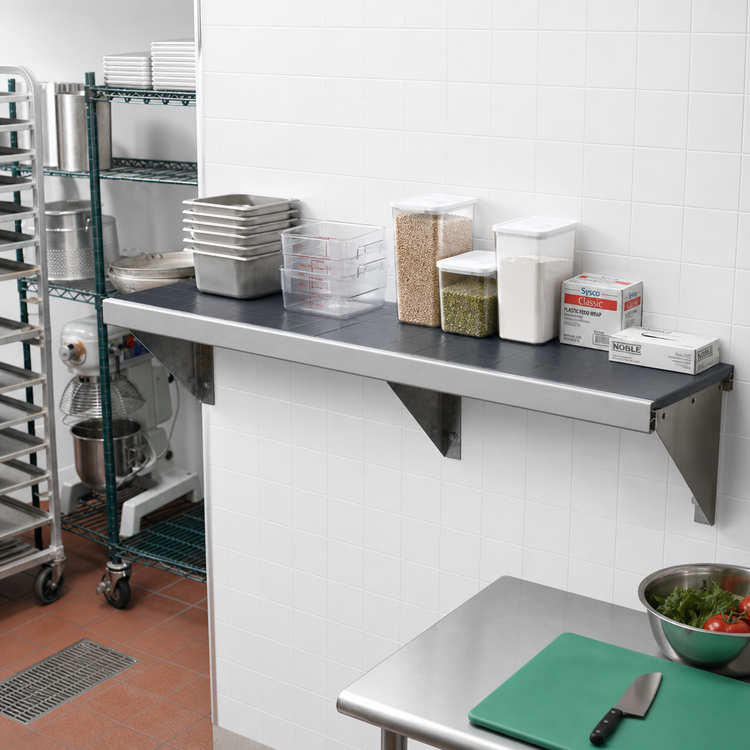 Product image #2 for Fermostock 64 Inch x 22 Inch Horizontal Solid Polymer Shelf, 800 lb Capacity