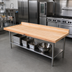 Thumbnail image #2 for 120-Inch x 24-Inch Laminated Northern Hard Rock Maple Work Table Top with 4-Inch Coved Backsplash