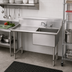 Thumbnail image #2 for BK Resources One-Compartment Stainless Steel Sink with Left Drainboard, 24 x 24 x 14 Bowl