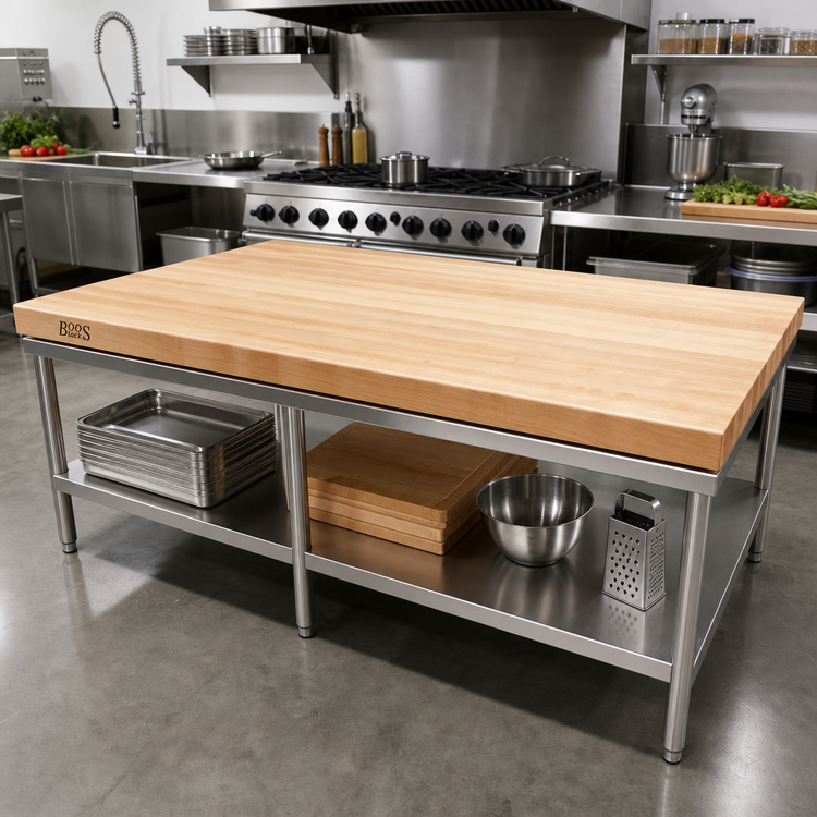 Product image #2 for Boos Block 84 x 36 Inch Edge Grain Maple Kitchen Countertop with Varnique Finish
