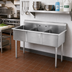 Thumbnail image #2 for Sapphire 36-Inch Three-Compartment Budget Sink, 18-Gauge 430 Stainless Steel