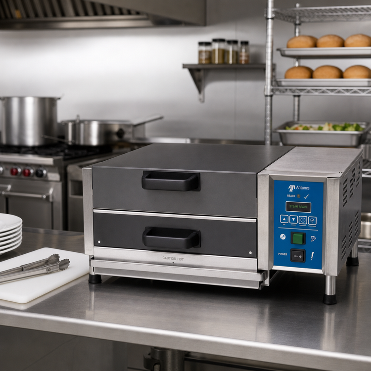 Product image #2 for Antunes Miracle Steamer MS-155 14-Inch Drawer Style Countertop Steamer with Self-Contained Water Reservoir, 208V