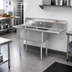 Thumbnail image #2 for Commercial 2-Compartment Pot Sink with Right Drainboard and 24 x 24 x 14-Inch Bowls