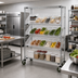 Thumbnail image #2 for Quantum Slanted Shelf Enclosure Cart with Clear Bins, 36 x 18 x 69 Inches, Chrome Plated Finish