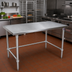 Thumbnail image #2 for John Boos Stallion 108-Inch x 30-Inch 16/300 Stainless Steel Flat Top Work Table with Safety Edge