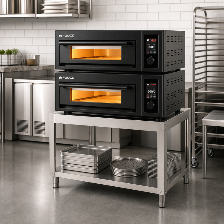 Product image #2 for Stainless Steel Equipment Stand for Double Chamber Fuoco Digital Series Ovens