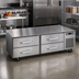 Thumbnail image #2 for Randell 82-Inch Self-Contained Refrigerated Chef Base Equipment Stand with 4 Drawers