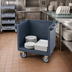 Thumbnail image #3 for Cambro Tray & Dish Cart Only, 38-1/8 x 22-1/4 x 34-1/4 Inches, Slate Blue, Polyethylene