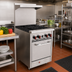 Thumbnail image #2 for BakeMax Restaurant Series 24-Inch Natural Gas Commercial Range with 4 Open Burners, Standard Oven, and Hi-Shelf