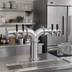 Thumbnail image #2 for Krowne 4-Faucet Air-Cooled Pipe Y-Tower Beer Tower, 30-Inch, Brushed Stainless Steel