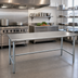 Thumbnail image #2 for Eagle Deluxe Series 72-Inch x 24-Inch Stainless Steel Work Table with Galvanized Tubular Base