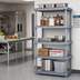 Thumbnail image #2 for Millenia 30-Inch Wide x 18-Inch Deep x 74-Inch High Gray Polymer Stationary Starter Shelving Unit with 5 Solid Shelves