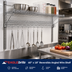 Thumbnail image #2 for EAGLEbrite Zinc 60-Inch x 18-Inch Reversible Angled Wire Shelf with Hanger Rails