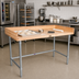 Thumbnail image #2 for John Boos DNB13 Baker's Top Wood Work Table with 4-Inch Coved Riser and Galvanized Base, 48 x 36 x 39-1/4 Inches
