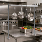 Thumbnail image #3 for Klinger's Trading TMU-36 36-Inch Adjustable Table-Mounted U-Shaped Stainless Steel Pot Rack with Double-Prong Hooks