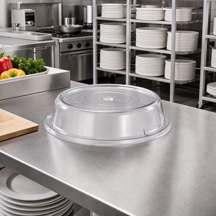 Product image #2 for Safe-Stack® Clear Polycarbonate Plate Cover for 11-Inch Plates