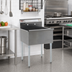 Thumbnail image #2 for Eagle Group One-Compartment Square-Corner Utility Sink, 25-3/8 x 22 Inch, 16-Gauge 430 Stainless Steel, Galvanized Legs