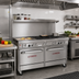 Thumbnail image #2 for Southbend Ultimate 60-Inch Gas Restaurant Range with 5 Burners, 24-Inch Griddle, Standard Oven and Cabinet Base