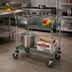 Thumbnail image #2 for Quantum WRC-2436P-2 36 x 24 in 2-Shelf Green Epoxy Wire Utility Bus Cart, 1200 lb Capacity
