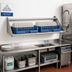 Thumbnail image #2 for Advance Tabco Special Value Series Wall-Mounted Stainless Steel Tubular Sorting Shelf, 42 Inch, for 2 Full-Size Dish Racks