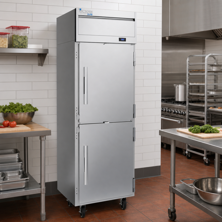 Product image #2 for Victory Elite™ VEFSA-1D-HD-HC One-Section Reach-in Freezer with Half-Height Solid Doors