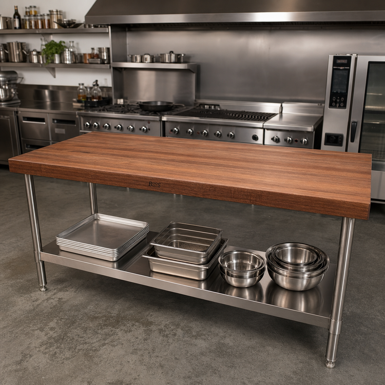 Product image #2 for John Boos Boos Block 96-Inch x 36-Inch Edge Grain American Black Walnut Kitchen Countertop, 1-1/2-Inch Thick