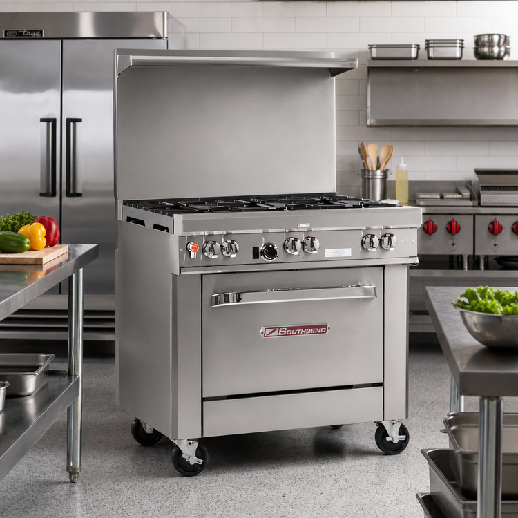 Product image #2 for Southbend Ultimate 36-Inch Commercial Gas Restaurant Range with Thermostatic Griddle and Standard Oven