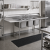 Thumbnail image #2 for Eagle Group 314 Series 3-Compartment Stainless Steel Sink with Left and Right Drainboards, 90 Inch Wide
