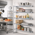 Thumbnail image #2 for EAGLEbrite 5-Tier Add-On Wire Shelving Unit, 60W x 18D x 86H, Zinc Finish
