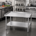 Thumbnail image #2 for Stallion Stainless Steel Equipment Stand with Adjustable Undershelf, 24W x 30D x 24H