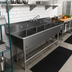 Thumbnail image #2 for John Boos Pro-Bowl 4-Compartment Floor Model Sink, 16-Gauge Stainless Steel, 14-Inch Deep Bowls