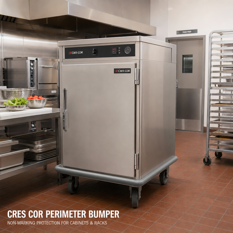 Product image #2 for Cres Cor Perimeter Bumper for Cabinets and Racks, Non-Marking Gray Rubber