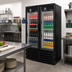 Thumbnail image #2 for Beverage-Air Marketeer 2-Door Reach-In Refrigerated Glass Door Merchandiser, 16.77 Cu. Ft., Black