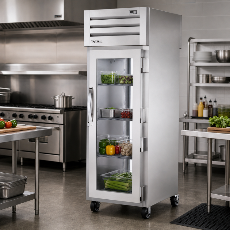 Product image #2 for True SPEC SERIES One-Section Pass-Thru Reach-In Refrigerator with Glass Front and Rear Doors