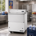 Thumbnail image #2 for True 34-Inch Mobile School Milk Cooler, 8-Crate Forced-Air, White Exterior with Stainless Steel Interior