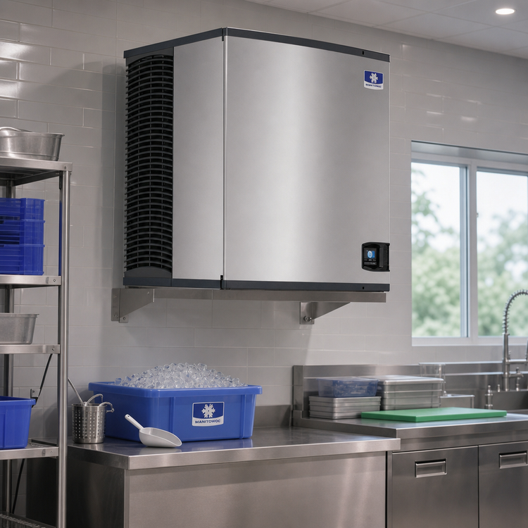 Product image #2 for Manitowoc QuietQube Indigo NXT Half-Dice Remote Air-Cooled Ice Machine, 1,155 lb/Day
