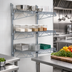 Thumbnail image #2 for Quantum Wall-Mounted Cantilever Shelving Starter Unit with 3 Wire Shelves, 54-Inch Posts
