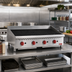 Thumbnail image #2 for Omcan 48-Inch Countertop Stainless Steel Natural Gas Charbroiler with 4 Burners