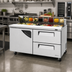 Thumbnail image #2 for Turbo Air Super Deluxe 60-Inch Two-Section Sandwich/Salad Prep Table with 1 Door and 2 Drawers, 16 Cu. Ft.